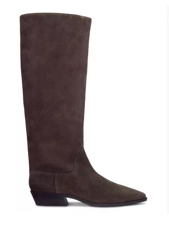 Reformation Shoes - Reformation Tall Suede Over-the-Knee Boot in Dark Brown